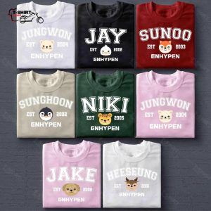 ENHYPEN Name Members Representative Animals T Shirt 1