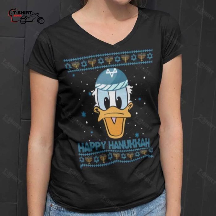 Donald Duck Hanukkah Black Tee Disney 1