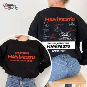 ENHYPEN Signatures Manifesto World Your 2022 T Shirt 1