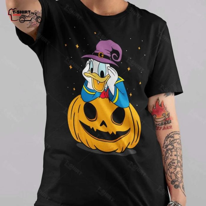 Donald Duck Shirt Halloween Witch With Pumpkin T shirt 1