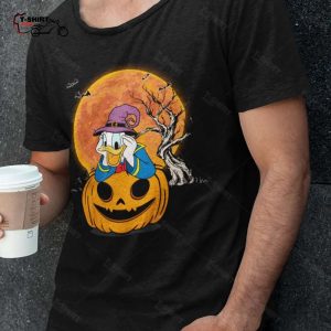 Donald Duck Shirt Halloween With Pumpkin Moon T shirt 1