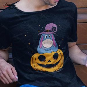 Eeyore Shirt Halloween Witch With Pumpkin T shirt 1