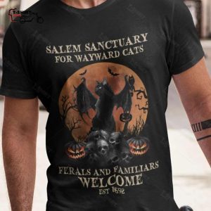 Dragon Cat Salem Sanctuary For Wayward Cats Halloween Tee 1