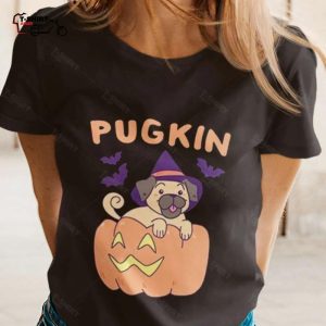 Fall Pugkin Autumn Dog Lover T shirt 1