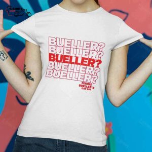 Ferris Buellers Day Off Bueller Repeat 80s Movie T shirt 1