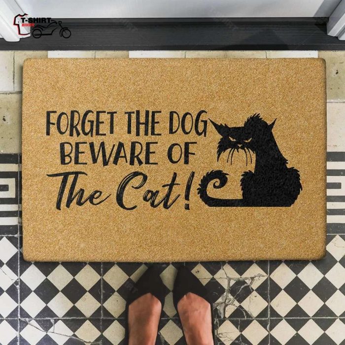 Forget The Dog Beware Of the Cat Coir Doormat 1