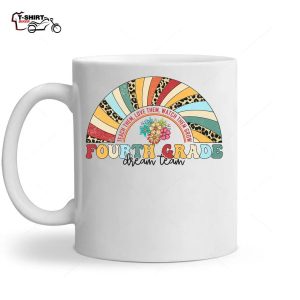Fourth Grade Rainbow Girls Boys Teacher Team 4th Grade Squad Ceramic Mug 1