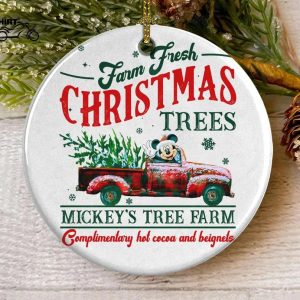 Farm Fresh Christmas Tree Red Plaid Truck Ornament 1
