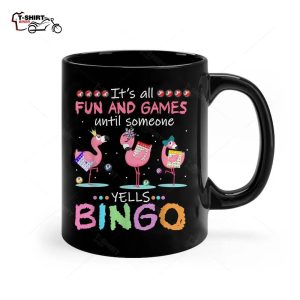 Flamingo Bingo Funny Ceramic Mug 1