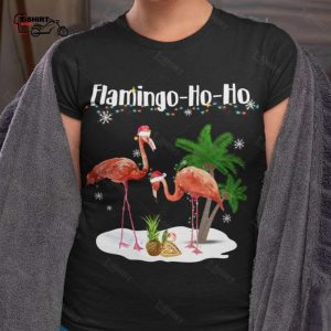 Flamingo Ho Ho Christmas Shirt 1