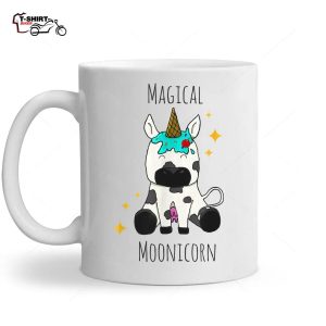 Funny Cow Magical Moonicorn Ceramic Mug 1