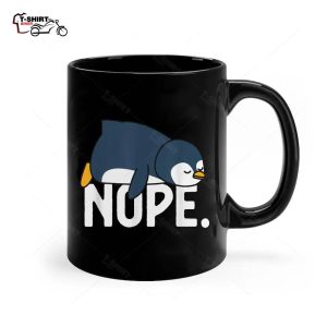 Funny Nope Not Today Lazy Penguin Animal Lover Ceramic Mug 1