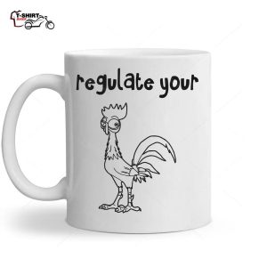 Funny Regulate Your Cock Hei Rooster Ceramic Mug 1