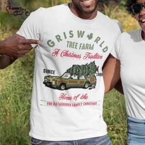 Griswold Green Truck Christmas Tree T shirt 1