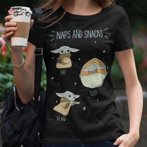 Grogu Naps And Snacks Doodles T Shirt Star Wars 1