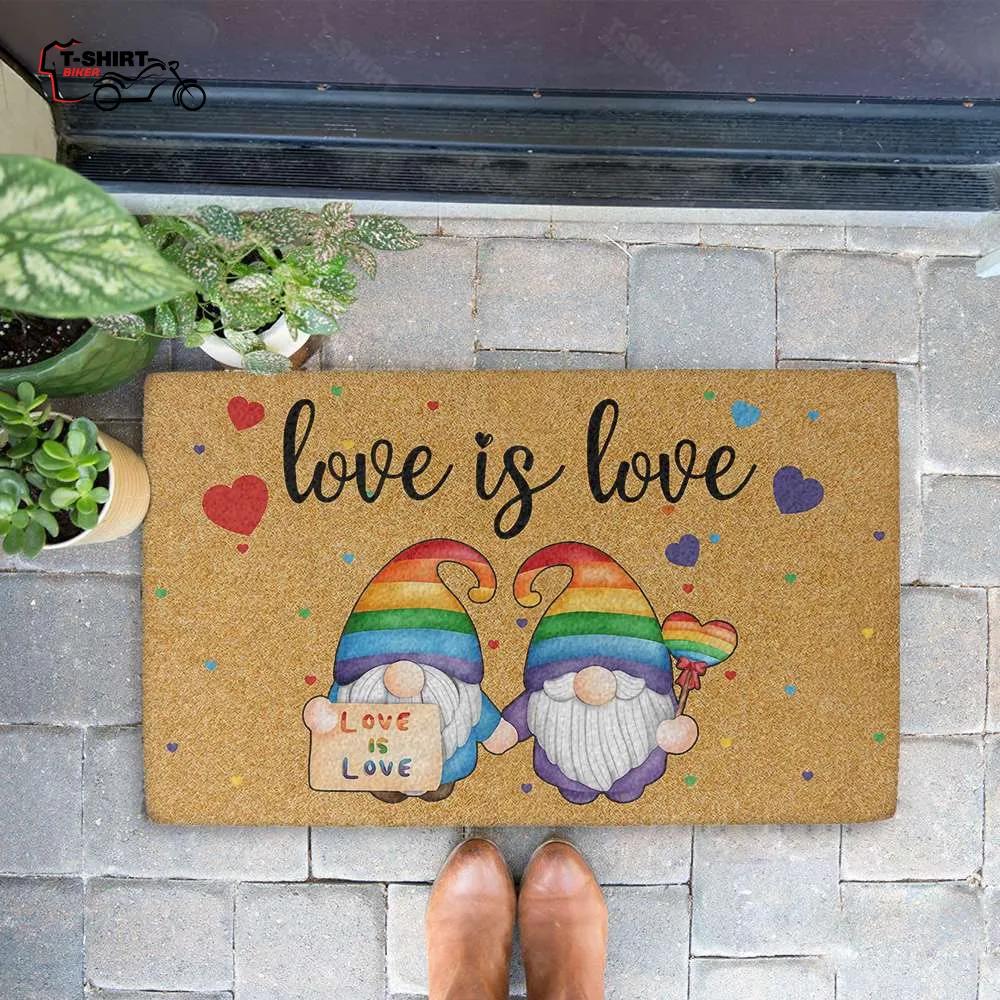 Gnome Love Is Love Coir Doormat Gnome Love Is Love Coir Doormat