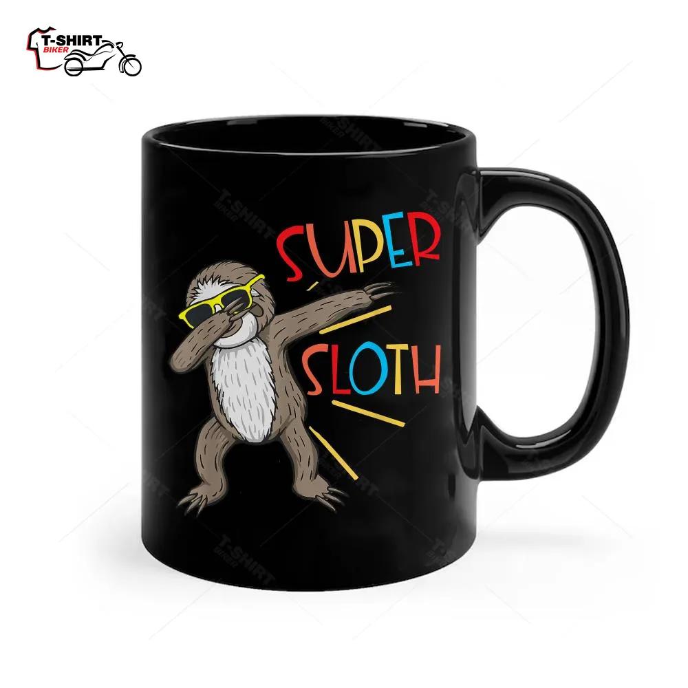 Funny Super Sloth Superhero Dabbing Dance Move Dab For Kids Ceramic Mug Funny Super Sloth Superhero Dabbing Dance Move Dab For Kids Ceramic Mug