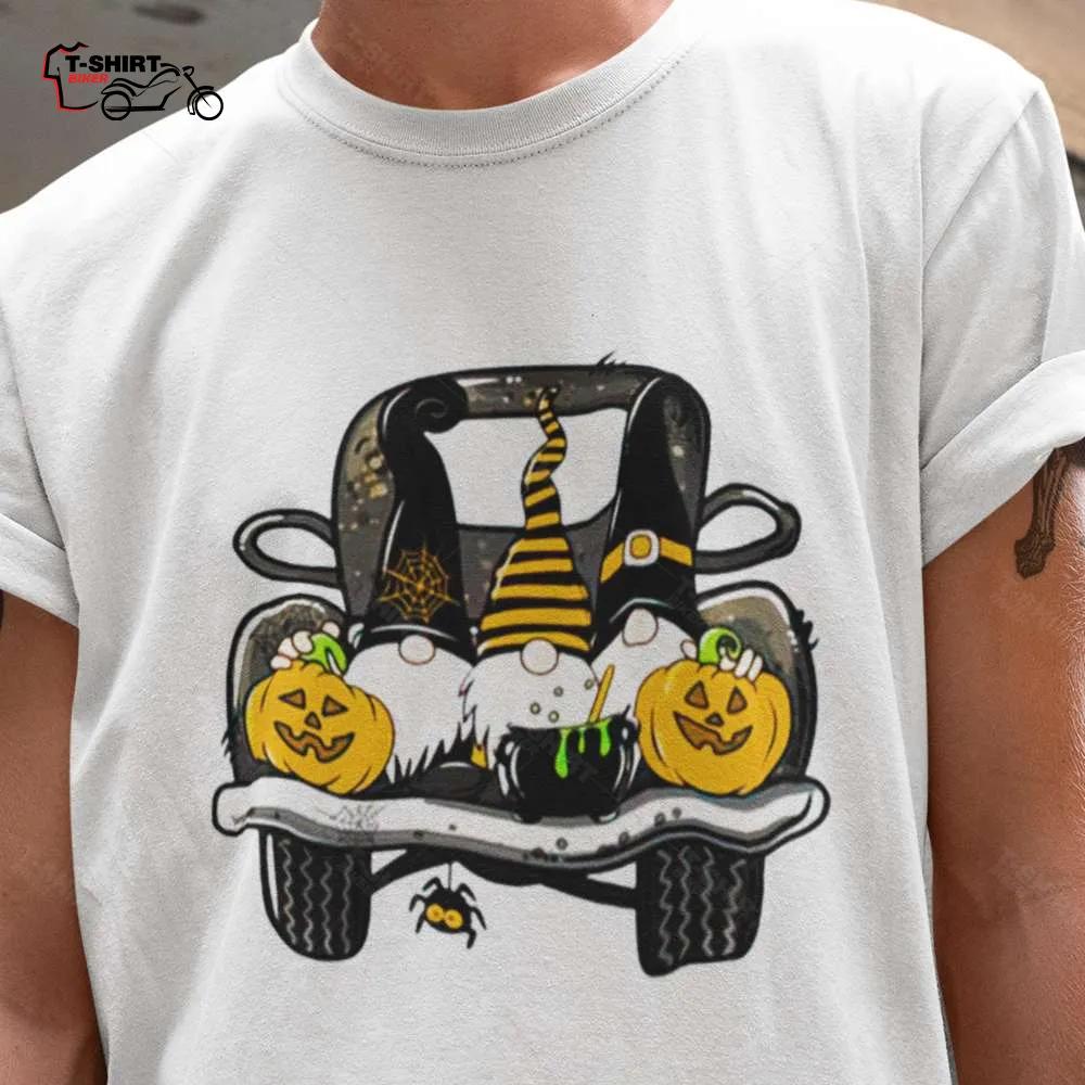 Gnomes Truck Pumpkin Halloween Tee Gnomes Truck Pumpkin Halloween Tee
