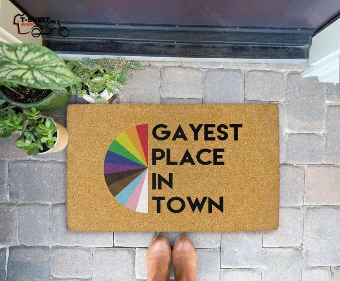 Gayest Place In The Town Coir Doormat 1