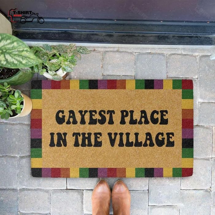 Gayest Place In The Village Coir Doormat 1