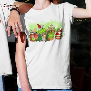 Grinch Coffee Latte Drink Christmas T Shirt 1