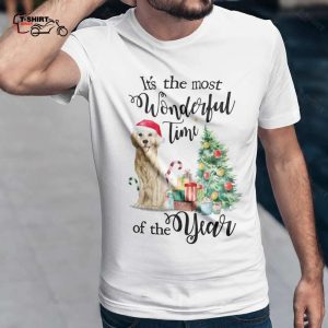 Golden Dog ItS The Most Wonderful Time Of The Year Christmas T shirt 1