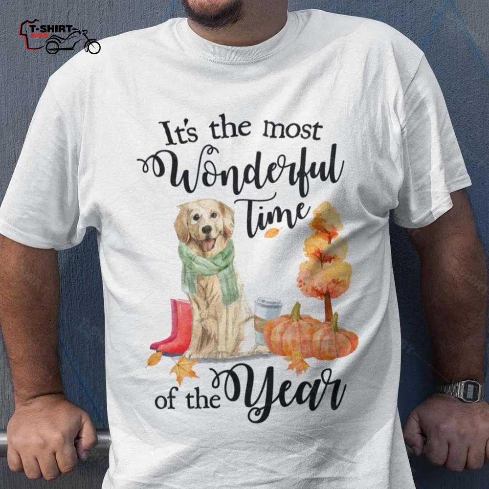 Golden Dog It'S The Most Wonderful Time Of The Year Halloween T-shirt Golden Dog It'S The Most Wonderful Time Of The Year Halloween T-shirt