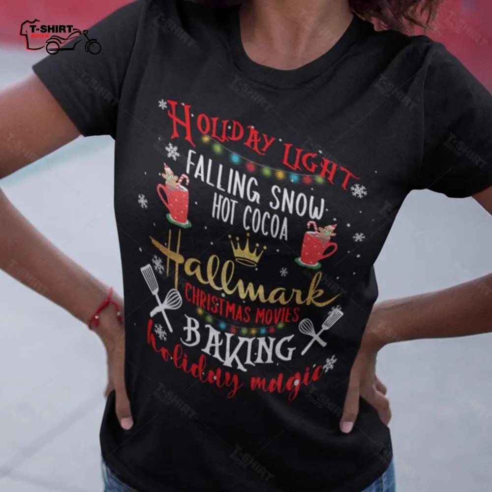 Hall Mark Baking Holiday Light Falling Snow Christmas T-shirt Hall Mark Baking Holiday Light Falling Snow Christmas T-shirt