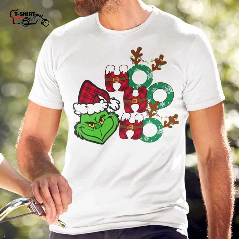 Grinch Santa Costume Ho Ho Ho Christmas White Tee Grinch Santa Costume Ho Ho Ho Christmas White Tee