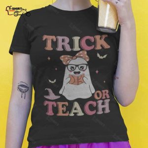 Ghost Trick Or Teach Halloween T shirt 1