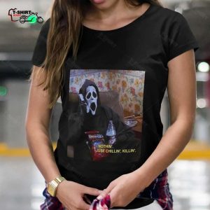 Ghostface Nothin Just Chillin Killin Halloween T shirt Scream 1