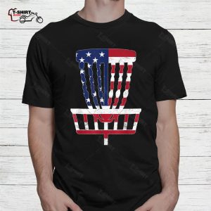 Disc Golf Shirt Basket American Usa Flag 1