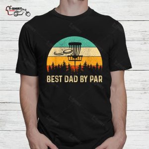 Disc Golf Shirt Best Dad Sunset Vintage Frisbee 2
