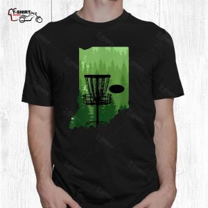 Disc Golf Shirts Map Of Indiana Disc Golf Player Frisbees 2