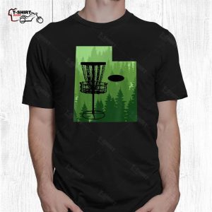 Disc Golf Shirts Map Of Utah Disc Golf Player Frisbees 2