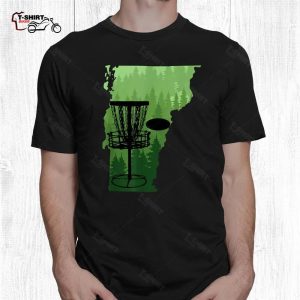 Disc Golf Shirts Map Of Vermont Disc Golf Player Frisbees 2