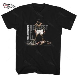 Muhammad Ali Shirt Greatest of All Time GOAT Mens Black Shirt 1