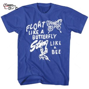 Muhammad Ali Shirt Float Like a Butterfly Mens Blue Shirt 1