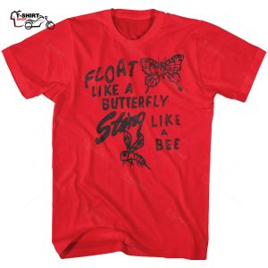 Muhammad Ali Shirt Float Like A Butterfly Mens Red Shirt 1